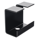 Grapa de Suspensión para Escalera Tubular / 1.5\" de Peralte / 12\" de Ancho / Acero al Carbón / Recubrimiento Epóxico Negro
