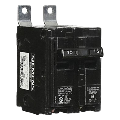 Interruptor automático atornillable tipo BL 2 polos, 15 amp.