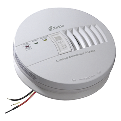 Alarma de monóxido de carbono alámbrica 120 V CA con respaldo de batería de 9 V e interconexión hasta 24 dispositivos, paquete de 6