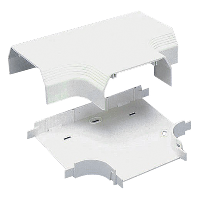 Accesorio en \"T\", para uso con canaleta T70, Material PVC Rígido, Color Blanco Mate