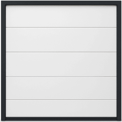 Puerta de Garage Seccional ACCESSPRO / 9 x 7 pies (2.74 x 2.13 m) / Panel Calibre 26 / Aislamiento Poliuretano 42 mm / Color Blanco / Estilo Americano