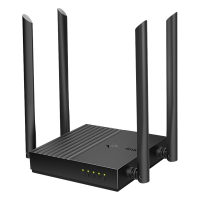 Router Inalámbrico AC 1200 / Doble Banda MU-MIMO / 1 puerto WAN 10/100/1000 Mbps / 4 puertos LAN 10/100/1000 Mbps / Compatible con EasyMesh / Administración Web o App Tether
