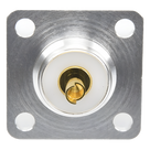 Conector RF Hembra / UHF SO-239 / Montaje Chasis 4 Hoyos / Terminal Soldable / Aislante Teflón
