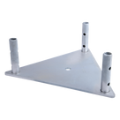 Base para Torre / Placa de Acero 1/4' / Niple 3/4' Galvanizado / Hot Dip / 4.3 kg / Compatible STZ35G