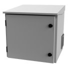 Gabinete de Exterior con Rack 19\" / 9U / Ventiladores con Termostato Ajustable / Acero Galvanizado / Gabinete Armado