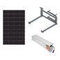 Kit  Solar para alimentar hasta 30W, Salida 12/24 Vcc,  Para alimentar camaras PTZ y Enlaces Punto a Punto, Panel Solar 180W, Bateria Litio 1280 Wh