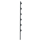 Poste de Paso para Cerca Eléctrica / Tubo de Acero Galvanizado / 6 Aisladores / 1.4 m (4.6 ft) / Diámetro 25 mm (1 in) / Acabado Negro