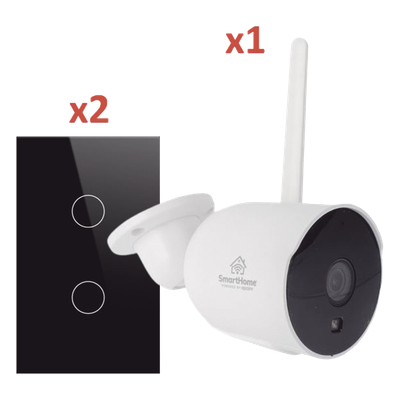 (Wifi) KIT 1 camara Wifi y 2 apagadores inteligentes Wifi