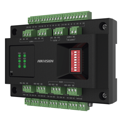 Expansor de 2 Puertas para Paneles de Control de Acceso DS-K27 Series / Comunicación RS-485 / 4 Entradas y 2 Salidas Auxiliares