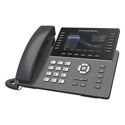 Teléfono IP Wi-Fi, Grado Operador, 14 líneas SIP con 6 cuentas, pantalla LCD  5\", puertos Gigabit, Bluetooth, PoE, codec Opus, IPV4/IPV6 con gestión en la nube GDMS