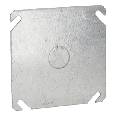 Tapa Cuadrada con Entrada de 1/2 para caja de 4\".