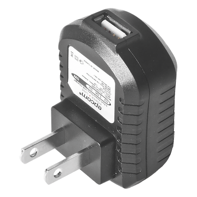Cargador USB profesional de 1 Puerto, de 5 Vcc, 1 Amper Para Smartphones y Tablets; Voltaje de entrada de 100-240 Vca