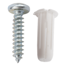Kit de Fijación / 20 Taquetes 3/4\" y 20 Tornillos 8 mm x 3/4\" (19.1 mm) / Doble Expansión / Carga 40 kg / -50°C a +80°C