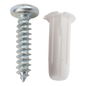 Paquete de 20 taquetes blancos  3/4\" y 20 tornillos 8mm x 3/4\" (1101-05002)