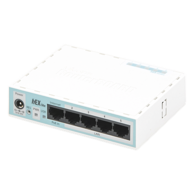 (hEX lite) RouterBoard, 5 Puertos Fast Ethernet