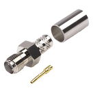 Conector Coaxial SMA Hembra / Anillo Plegable / Para Cables RG-8/X, LMR-240, Belden 9258 / Cuerpo Níquel / Contacto Oro / Aislante Teflón