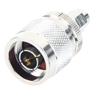 Adaptador RF en Línea / SMA Macho Inverso a N Macho / Cuerpo Bronce Niquelado / Contacto Oro / Aislante Teflón