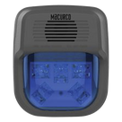 Sirena Estroboscópica / 15-110 cd Ajustable / 16-33 VDC / Montaje Superficie o Embutido / Compatible Paneles DVP-120 y Detectores Serie 6/12