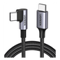 Cable USB-C a USB-C | 1 Metro (3.28 Pies) | Conector con Ángulo Recto de 90° | Carga Rápida de hasta 60W | 480 Mbps | PD3.0 | QC4.0/3.0/2.0 | FPC | AFC | Protección Integrada | Caja de Aluminio | N