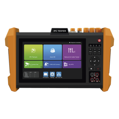 Tester Multifunción / Pantalla Táctil 7\" / Prueba IP/HD Coaxial 4K/8K / Wi-Fi Dual Band / TDR 1.2 km (3937 ft) / Medidor de Potencia Óptica / Láser 100 m (328 ft)