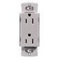 Contacto dúplex de pared 15 A / 125 V, línea Claro, para instalaciones residenciales y comerciales