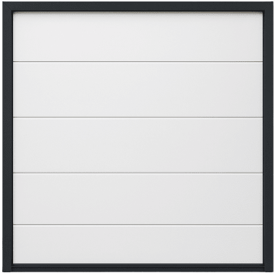 Seccion para puerta de Garage / Lisa / Linea Central / Panel de 18\" / Color blanco / Para APDOOR128 / Estilo Americana.