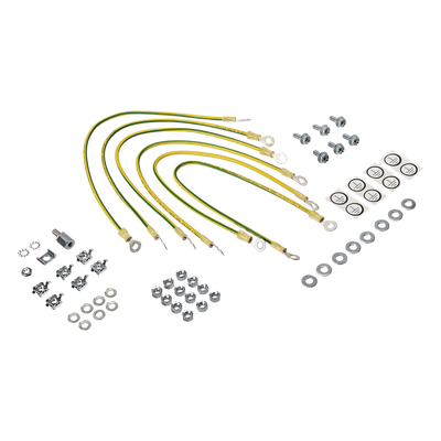 Kit de Conexión a Tierra / 6 Cables 12 AWG / 411 mm (16.19 in) / Terminales Anillo 7 mm / Montaje M6 / VDE