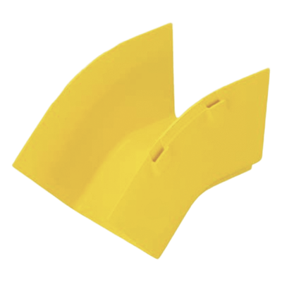 Bajada Vertical Exterior de 45º sin Tapa, Para uso con Canaletas 4X4 FiberRunner™, Color Amarillo