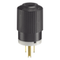 Clavija Negra 15 A 125 V CA 2 Polos 3 Hilos (NEMA 5-15P).