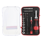 Juego de Herramientas / 65 Piezas / Acero CR-V / Estuche Plástico Compacto / 20 x 13 x 4.5 cm