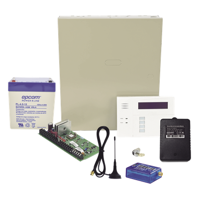 Kit de panel de control antirrobo VISTA-48LA con teclado-receptor inalámbrico 6160RF, comunicador 2G MINI012G, gabinete y transformador