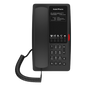Teléfono IP Hotelero Wi-Fi 6 / 2 Líneas SIP / Doble Banda 2.4/5 GHz / 5 Teclas Programables / Puerto USB-A / PoE 802.3af / Diseño Negro
