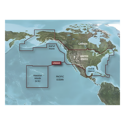 Mapa HXUS604X todas las costas de EE.UU y las costas del oeste de Canada.