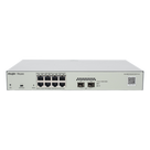 Switch Administrable PoE+ / 8 Puertos Gigabit / 2 SFP 1Gb / Capacidad 20 Gbps / Sin Ventilador / 125W PoE