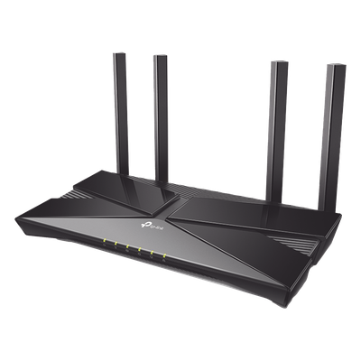 Router WiFi 6 doble banda AX 1800 Mbps /  MU-MIMO y OFDMA / 1 Puerto WAN 10/100/1000 Mbps / 4 Puertos LAN 10/100/1000 Mbps / 4 Potentes Antenas / Compatible con EasyMESH
