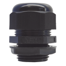 Conector Glándula Plástico / Rosca NPT 1\" (25.4 mm) / Rango de Cable 16-22 mm / Color Negro / 7 Dimensiones Precisas