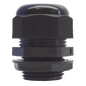 Conector Glándula Plástico / Rosca NPT 1\" (25.4 mm) / Rango de Cable 16-22 mm / Color Negro / 7 Dimensiones Precisas