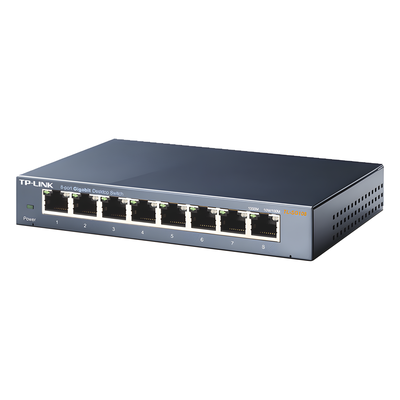 Switch Gigabit no administrable de 8 puertos 10/100/1000 Mbps