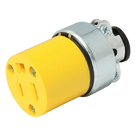 Contacto Blindado Aterrizado / 15 A / 125 V / 50/60 Hz / ABS-Metal / 38 mm Diámetro / Amarillo