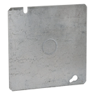 Tapa Cuadrada Plana / Acero Galvanizado / 4.75 x 4.75 in / Entrada 1/2 in / UL Listed