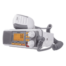 Radio Móvil Marina VHF / 25W / 1W Seleccionables / DSC Clase D con GPS / IPX4 / Monitoreo Triple Canal / Pantalla LCD / Blanco