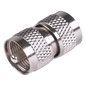 Adaptador Barril en Línea, de Conector UHF Macho (PL-259) a UHF Macho (PL-259), Níquel/ Plata/ Teflón.
