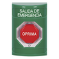 Botón de Salida de Emergencia , Texto en Español,  Acción Mantenida, Girar para Restablecer, LED de iluminación