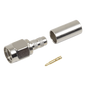 Conector SMA Macho de anillo plegable para cable RG-58/U, Niquel / Oro / Teflón.