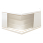 Esquinero exterior color blanco de PVC auto extinguible, para canaleta TEK100 (5576-10100)