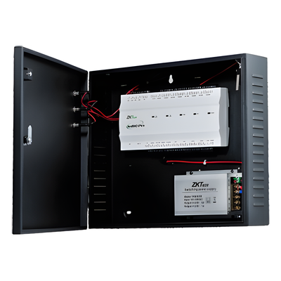 Controlador de Acceso 2 Puertas / 20,000 Huellas / 30,000 Tarjetas / ADMS PUSH / TCP/IP / Gabinete y Fuente 12V/5A