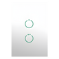 (ZWAVE) Interruptor On/Off panel táctil touch inalámbrico Zwave Plus 2 botones. No requiere cable neutro, Compatible con Hubitat HC8, Álula  M2M, otros