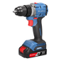 Rotomartillo / Taladro Inalámbrico de 20V sin Carbones, Broquero de 1/2\", incluye 2 Baterías de 2.0 Ah, Cargador y Maletín