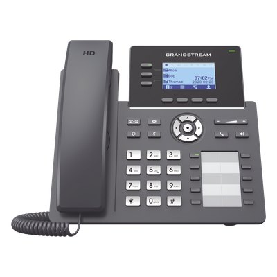 Teléfono IP Grado Operador, 3 líneas SIP con 6 cuentas, 10 botones BLF, puertos Gigabit, codec Opus, IPV4/IPV6 con gestión en la nube GDMS