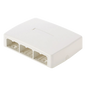 Caja de Montaje en Superficie, Para 6 Módulos Mini-Com, Color Blanco